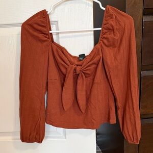 Wild Fable Terracotta Long Sleeve Blouse